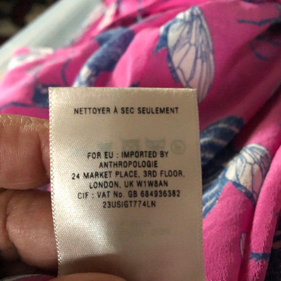 Leifnotes top by Anthropologie this silk tank top is size 4 - Picture 6 of 6